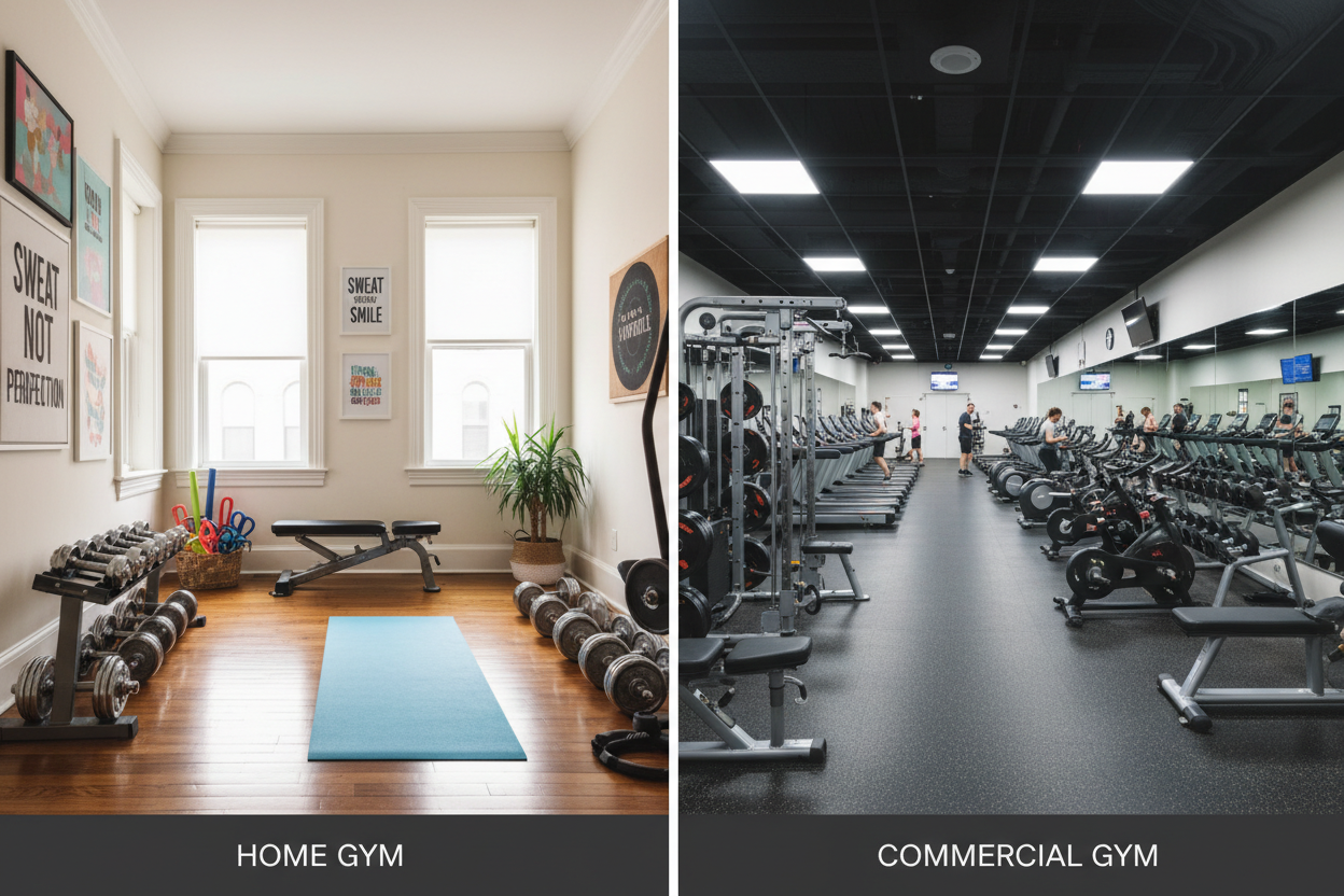 Home Gym vs Commercial Gym: Which One is Right for You? | Gymnity
