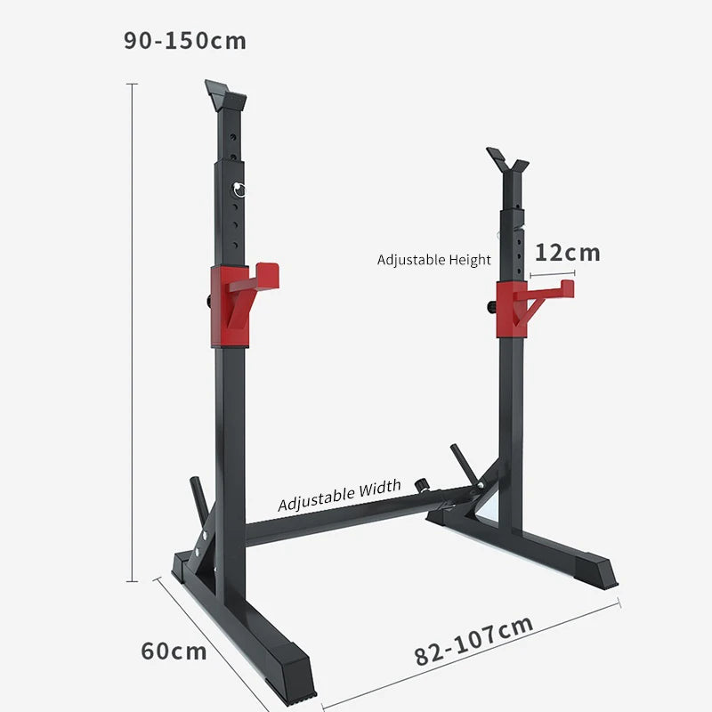 6-Level Adjustable Squat Rack