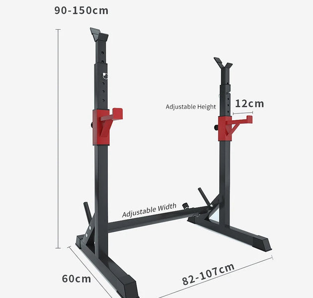6-Level Adjustable Squat Rack