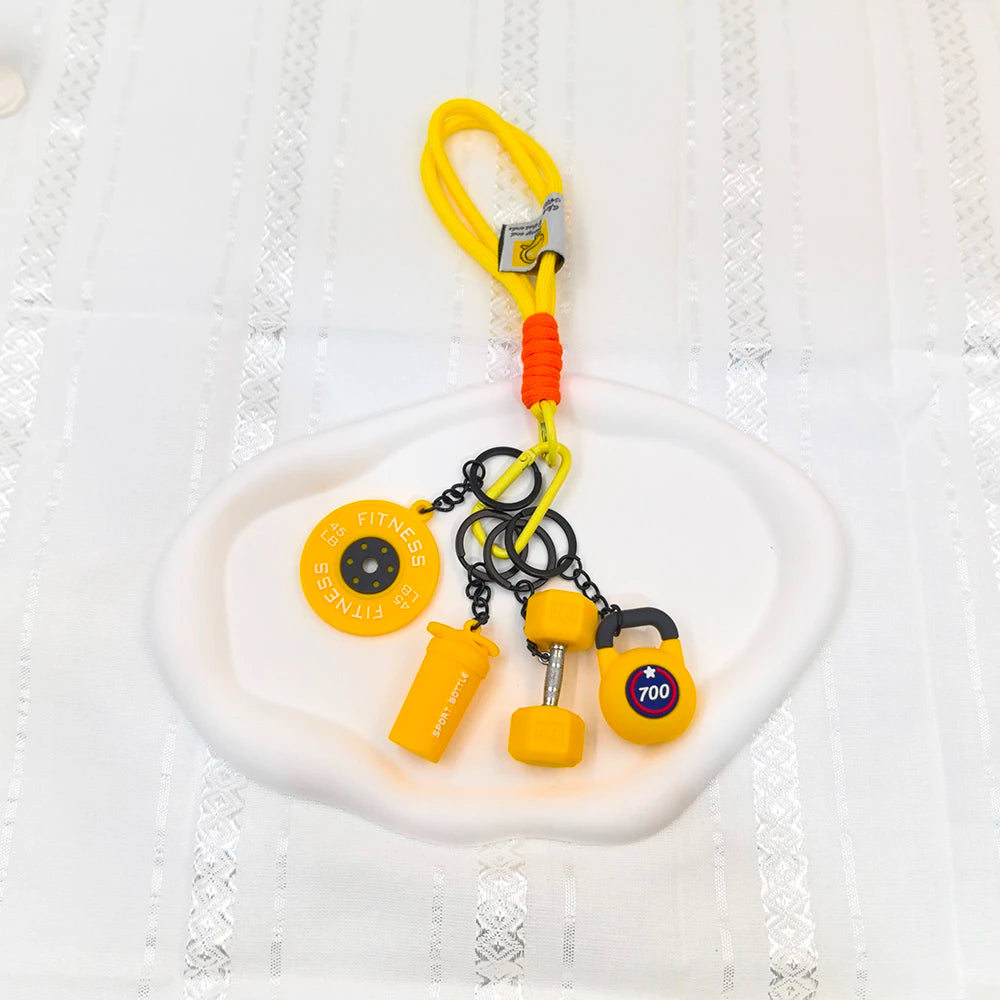 5 In 1 Fitness Keychains Gym Barbell