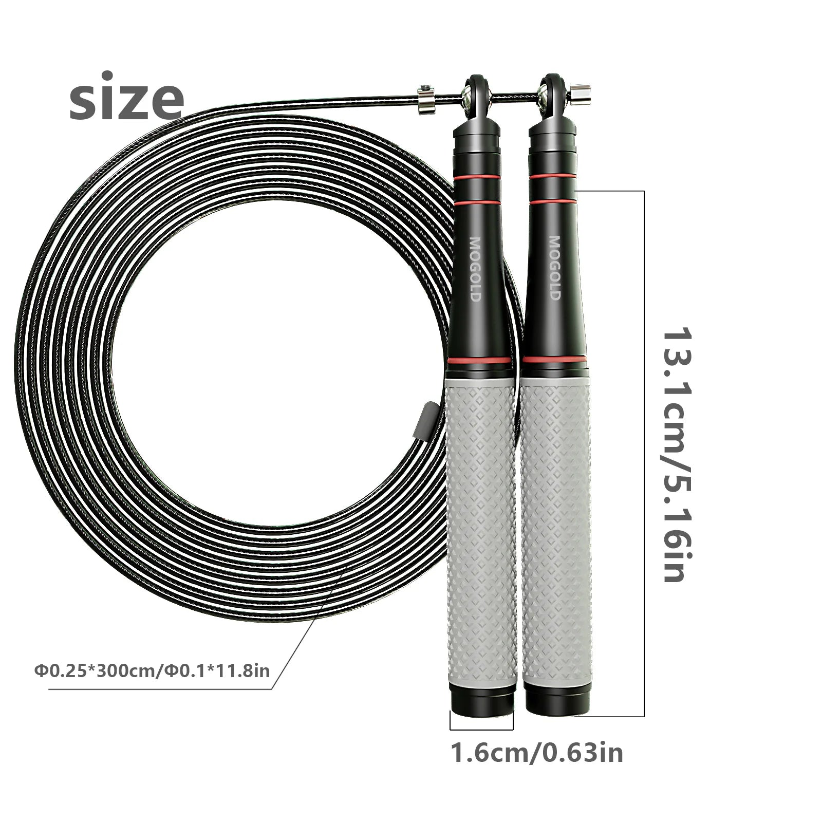 Speed jump rope, heavy-duty