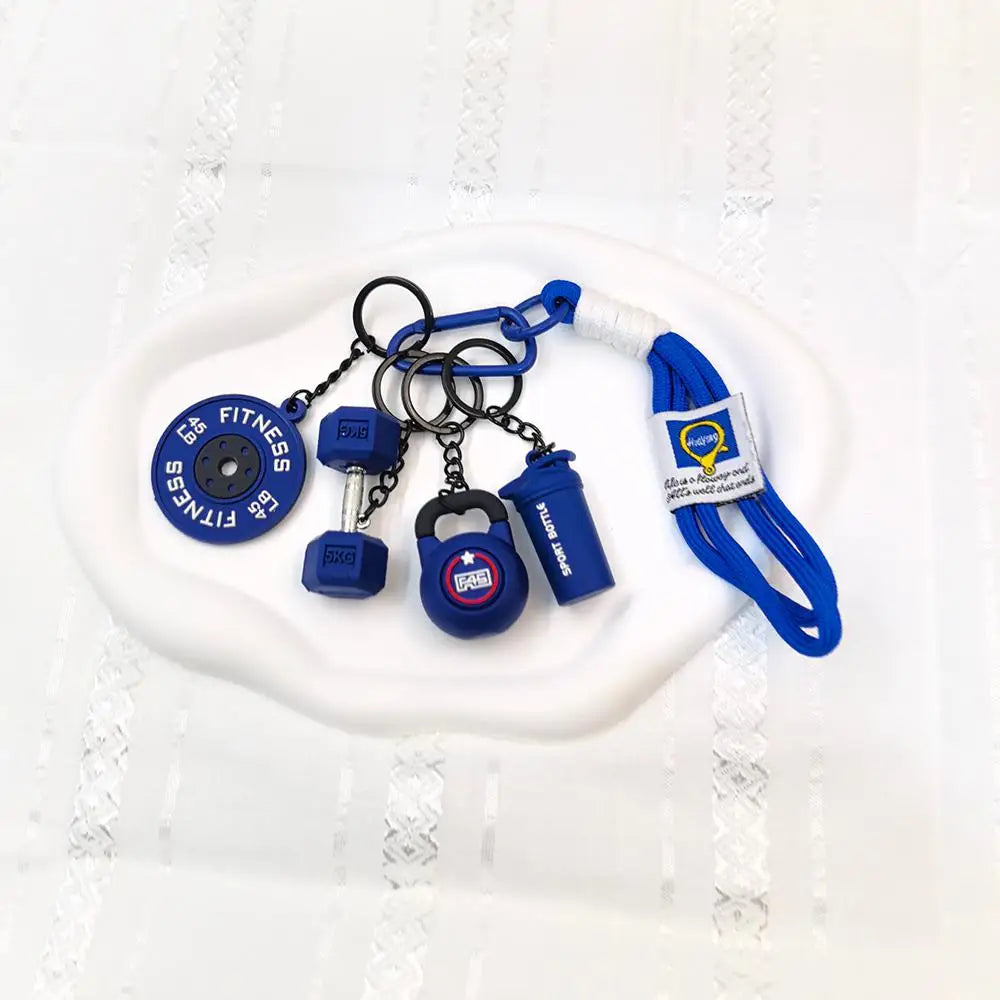 5 In 1 Fitness Keychains Gym Barbell