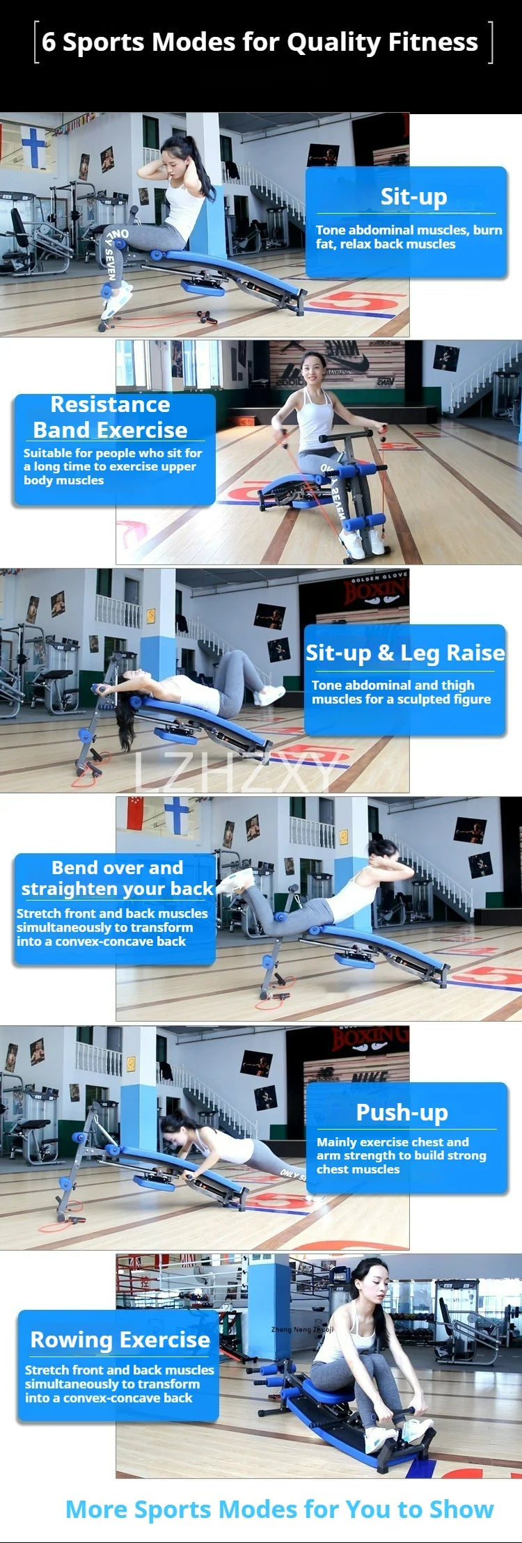 Rowing machine foldable sit-up