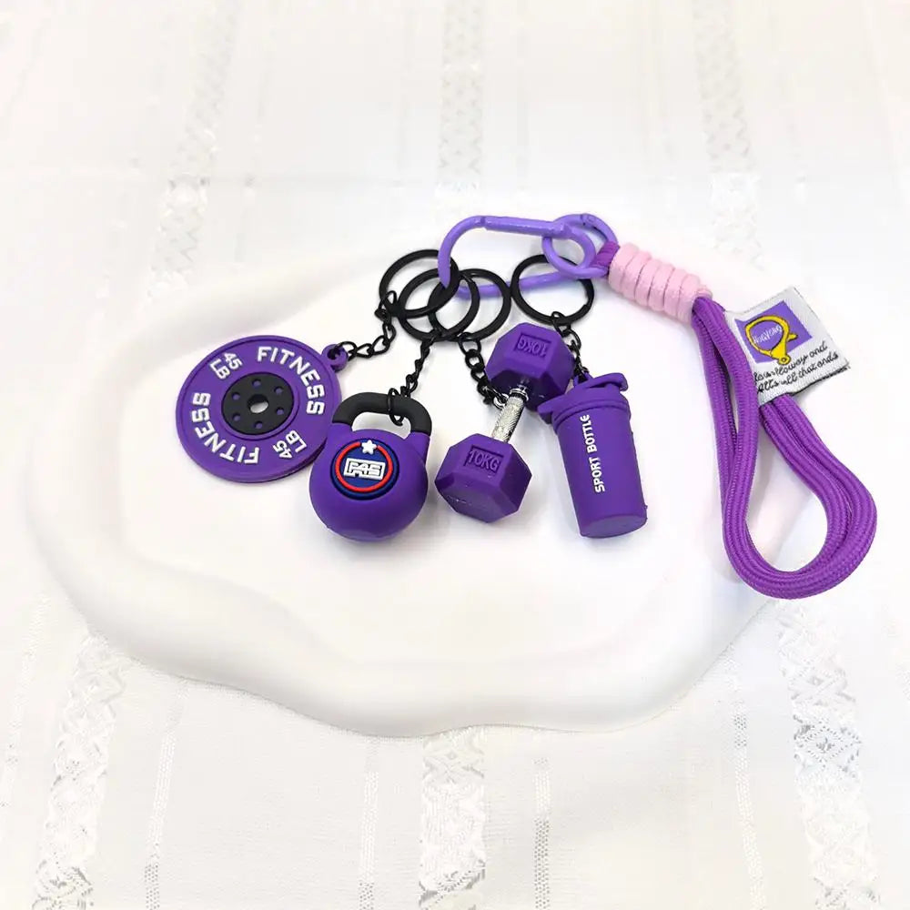 5 In 1 Fitness Keychains Gym Barbell