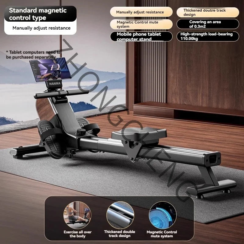 Magnetic-controlled silent rowing