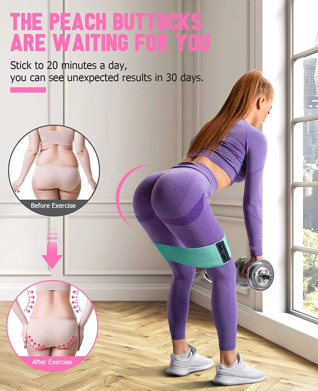 Glute Thigh Elastic Workout Bands