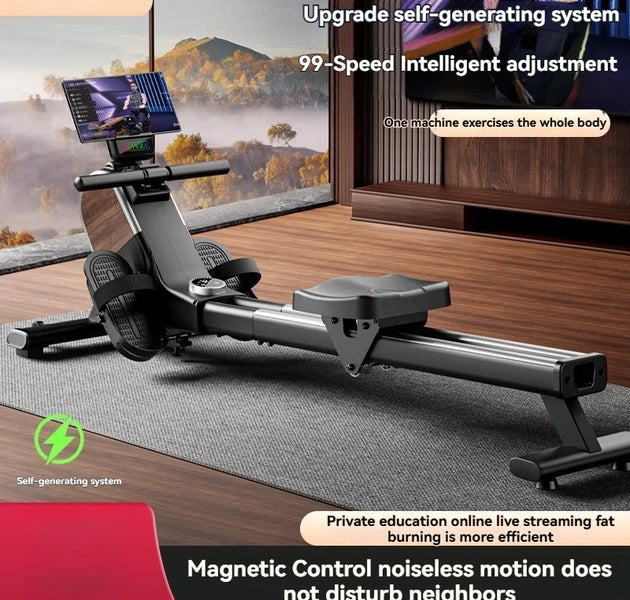 Magnetic-controlled silent rowing