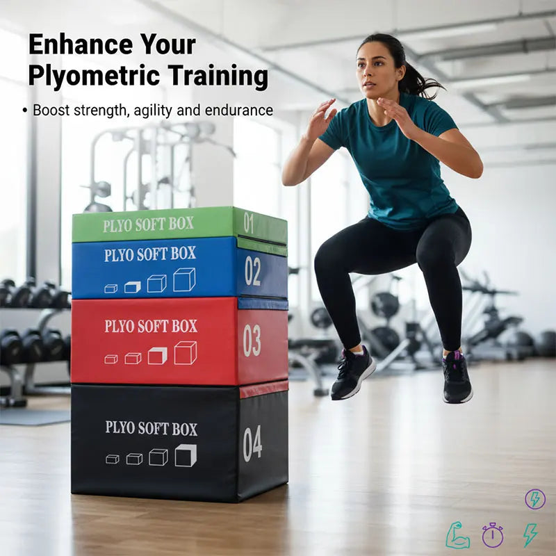 Foam Plyometric Jump Box 4 in 1
