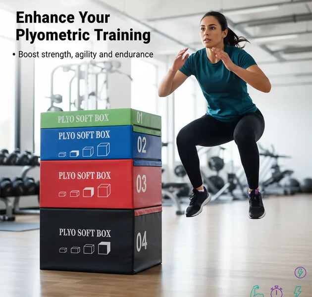 Foam Plyometric Jump Box 4 in 1