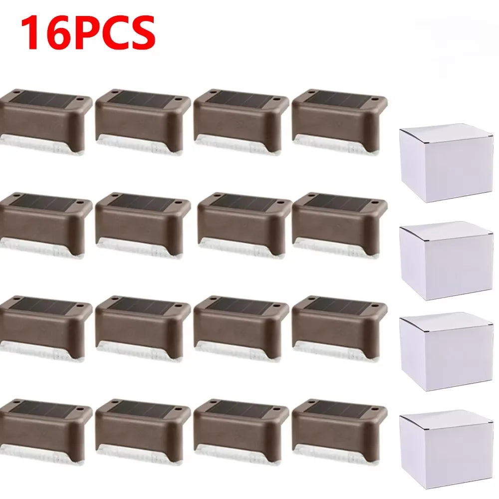 White LED Solar Step Lamp