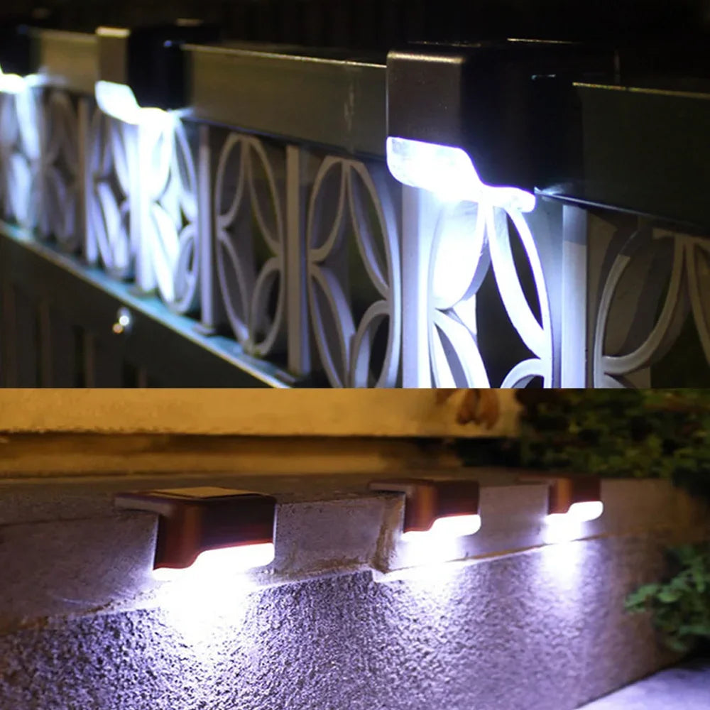 White LED Solar Step Lamp
