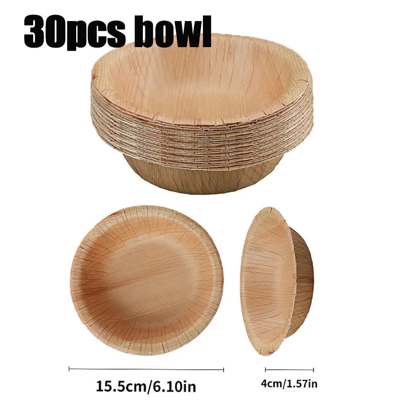 30pcs Disposable Paper Plates