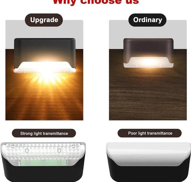 White LED Solar Step Lamp