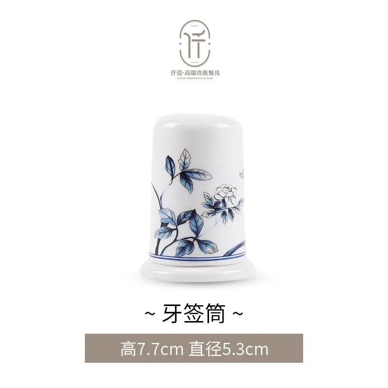 Blue Peacock Bone China