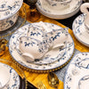 Blue Peacock Bone China