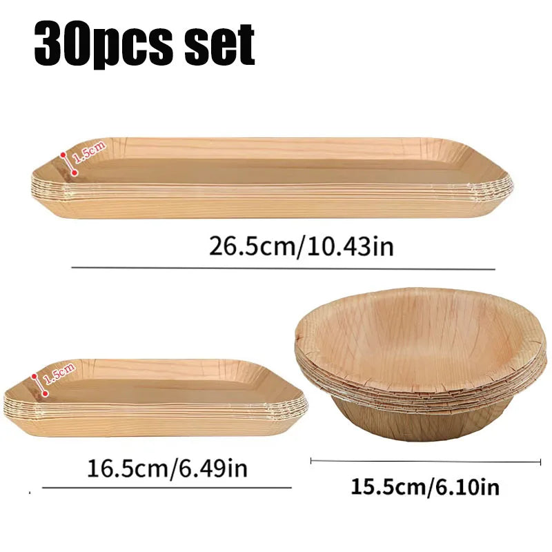 30pcs Disposable Paper Plates
