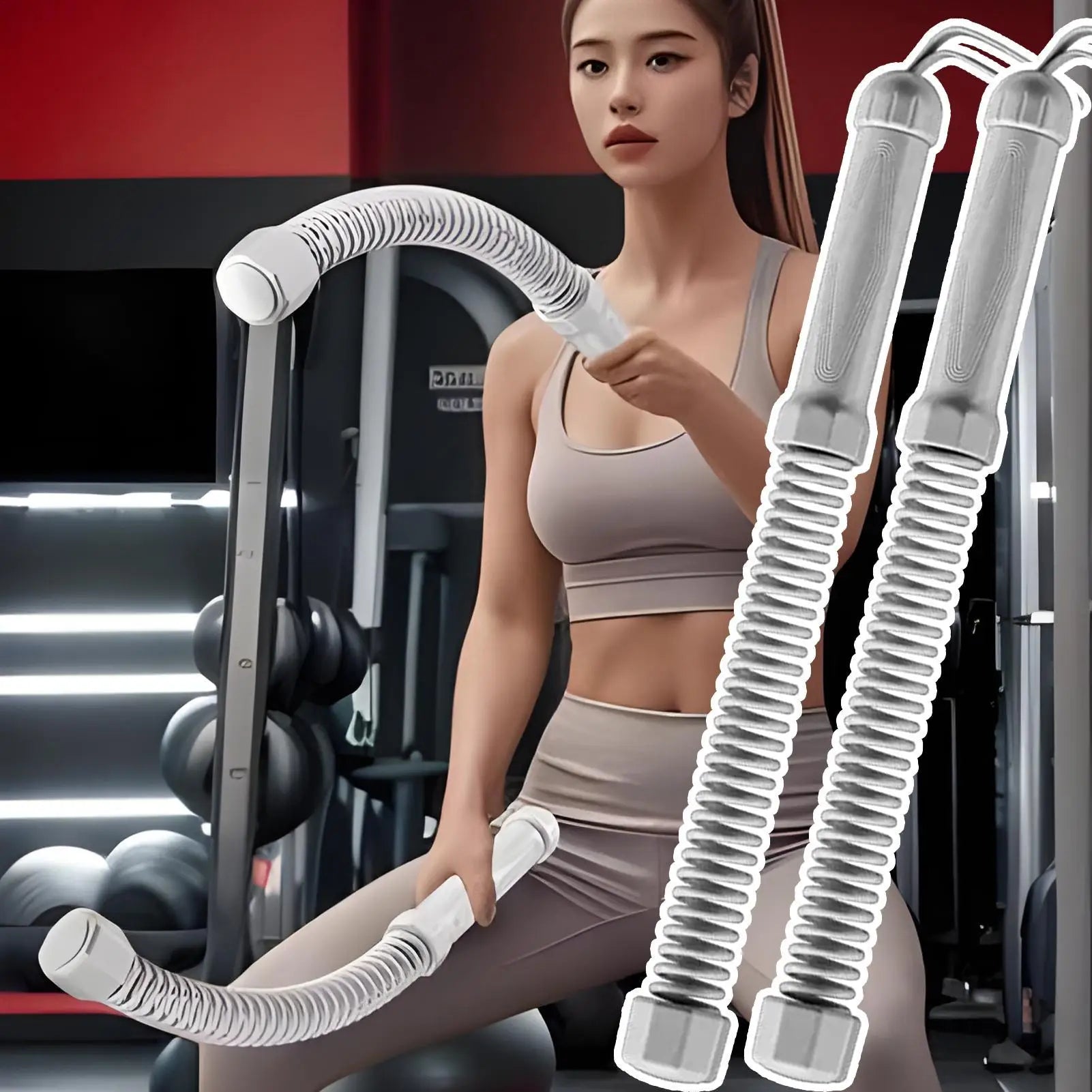2Pcs Cordless Battle Ropes Heavy Duty