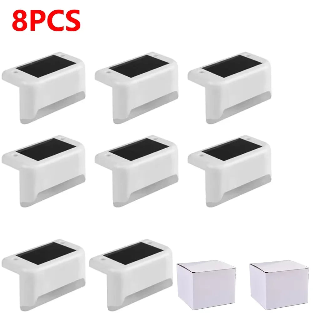 White LED Solar Step Lamp