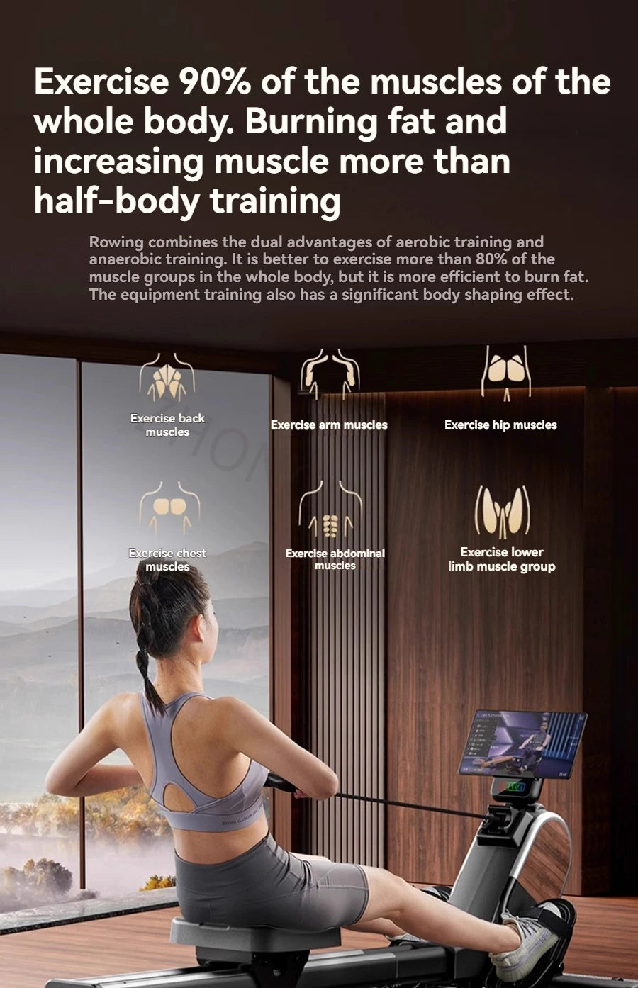 Magnetic-controlled silent rowing