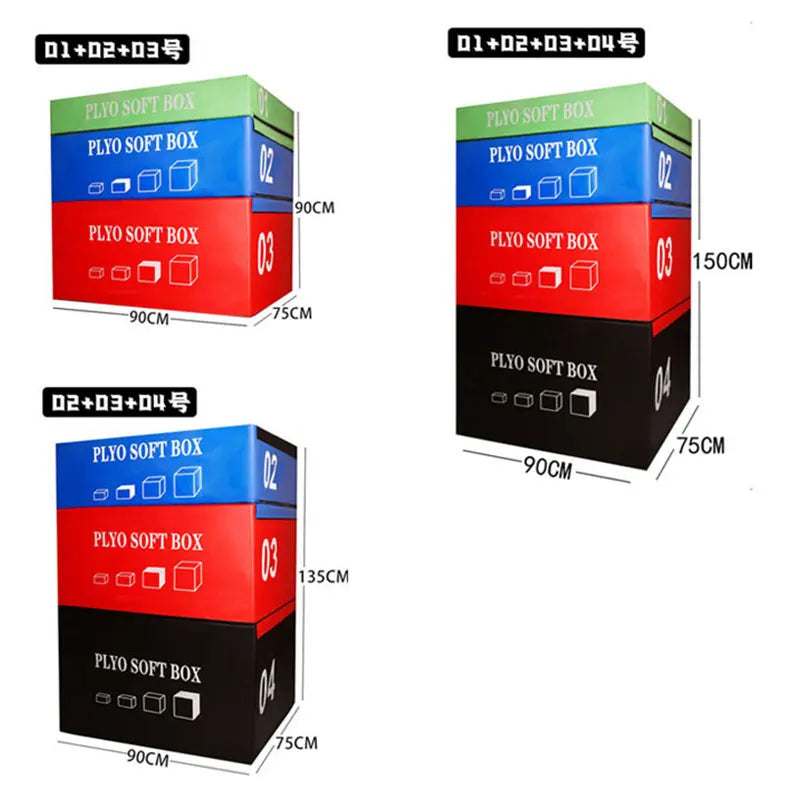 Foam Plyometric Jump Box 4 in 1