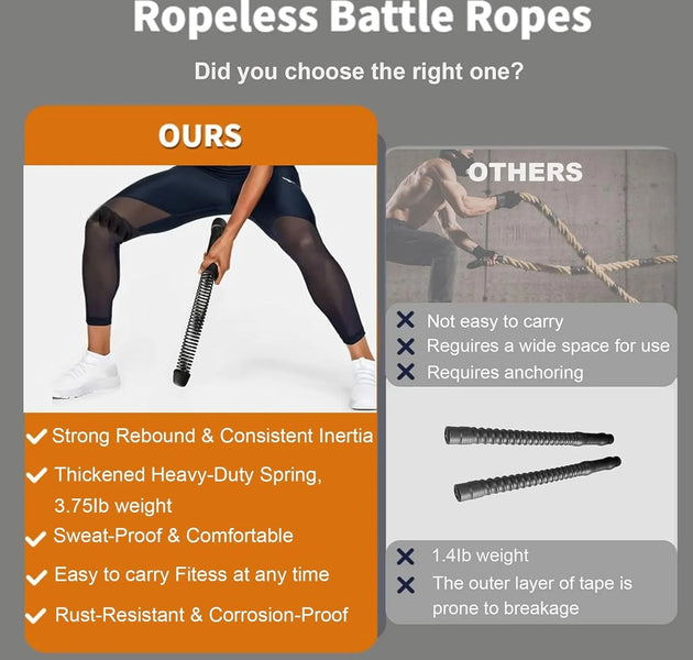 Ropeless Battle Ropes for Home