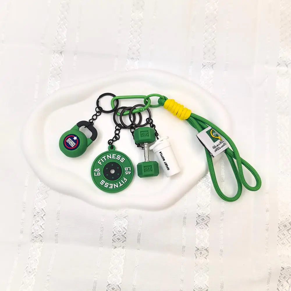 5 In 1 Fitness Keychains Gym Barbell