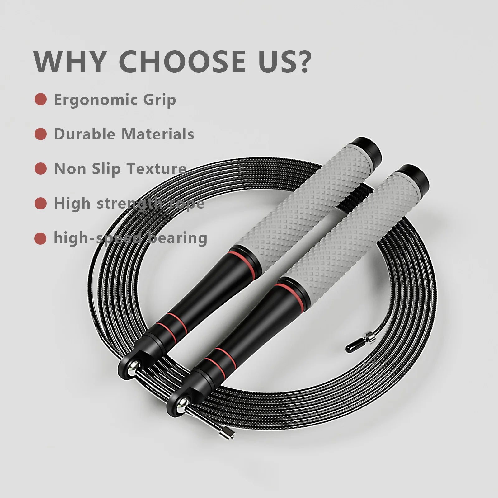 Speed jump rope, heavy-duty