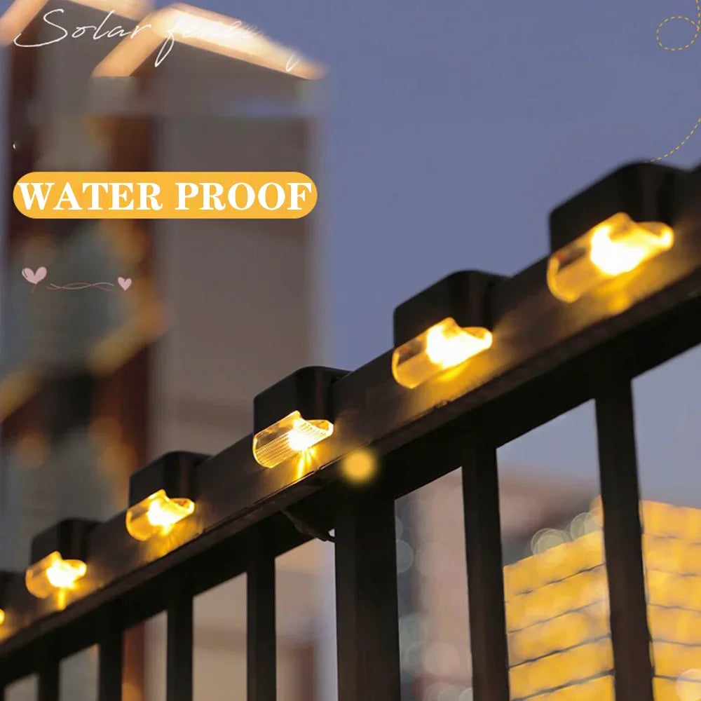 White LED Solar Step Lamp