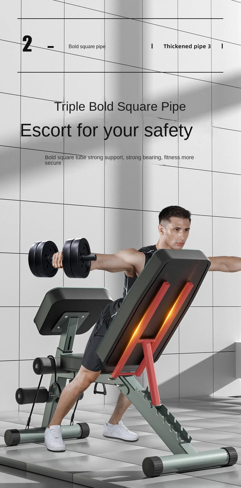 OVOZI Dumbbell Bench Home Exercise
