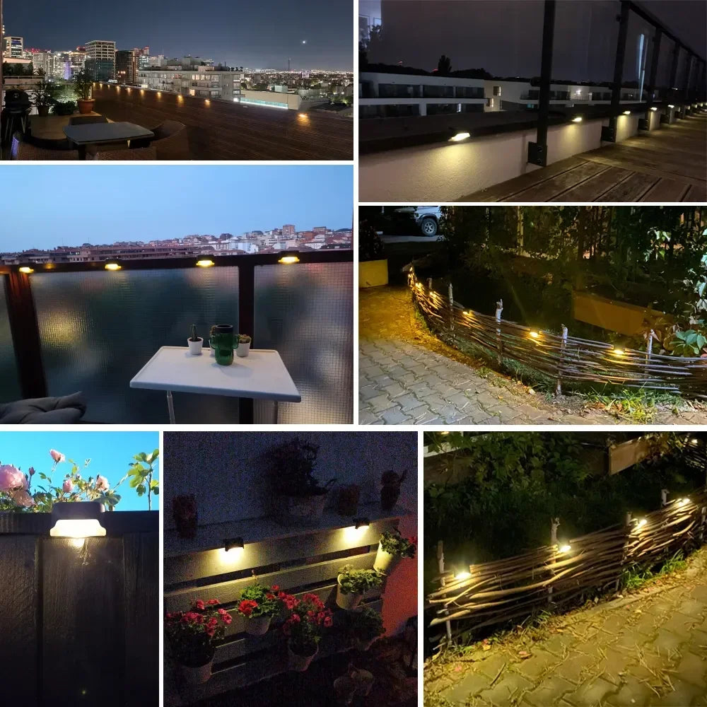 White LED Solar Step Lamp