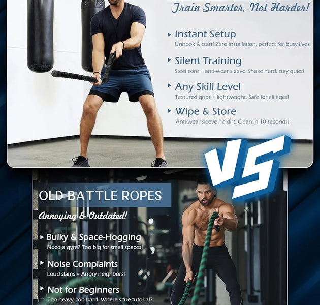 Ropeless Battle Ropes for Home Gym