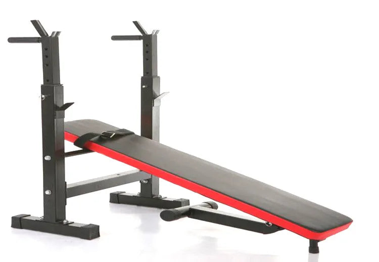 Adjustable Weight Bench with Barbell