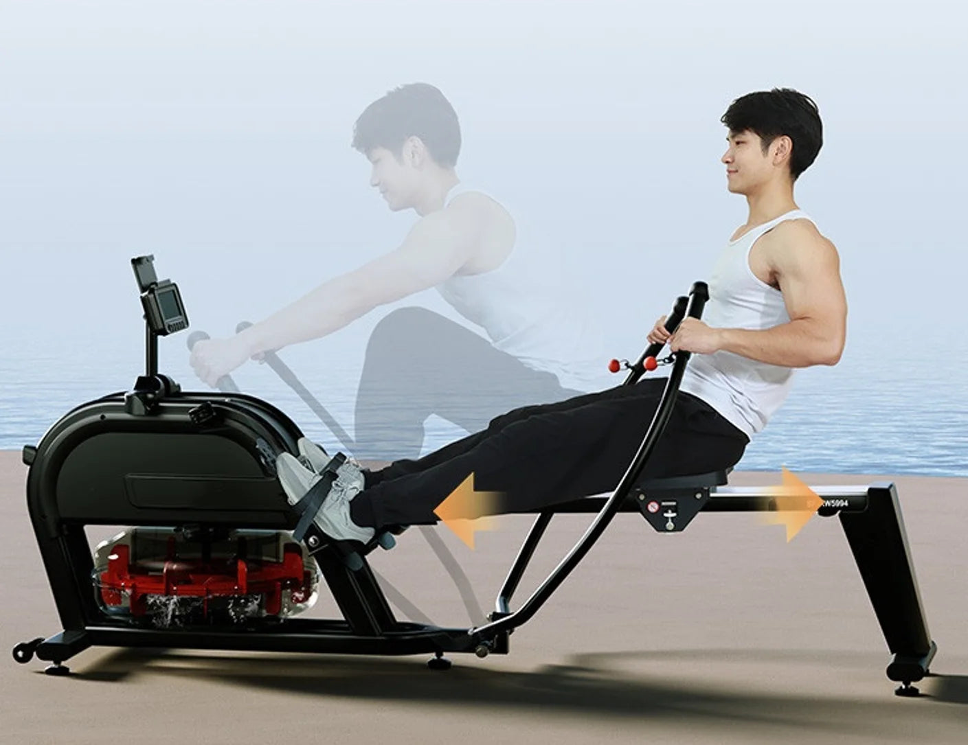 Home double paddle rowing