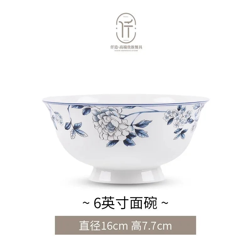 Blue Peacock Bone China