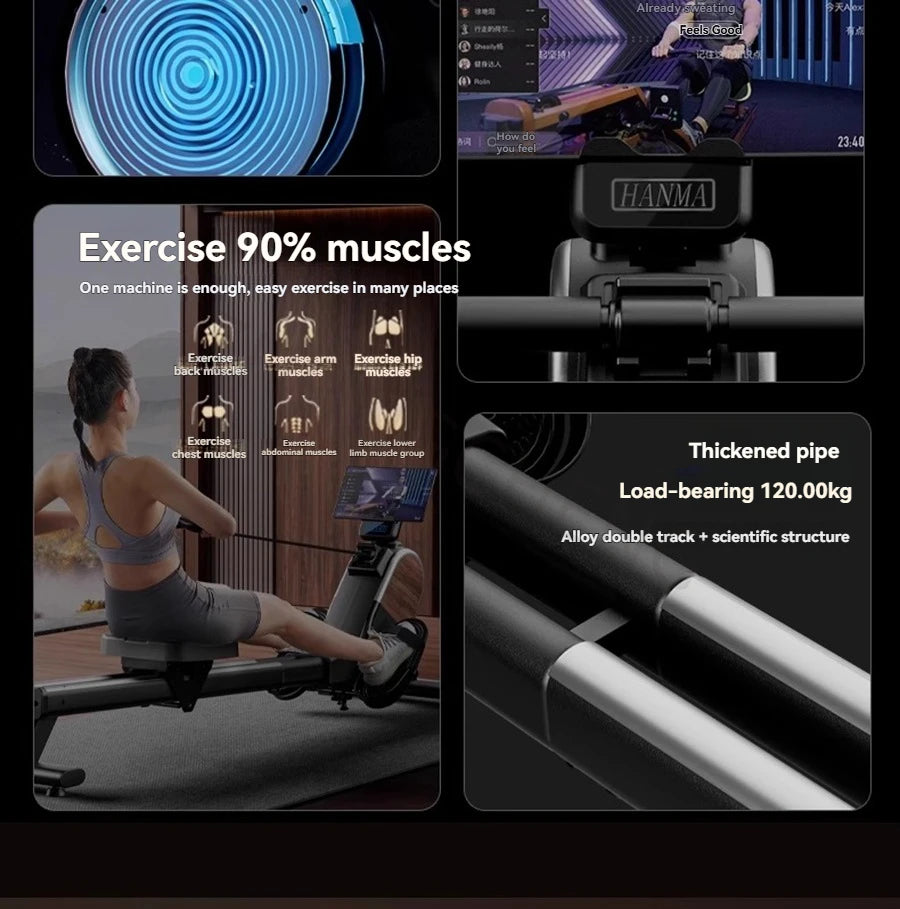 Magnetic-controlled silent rowing