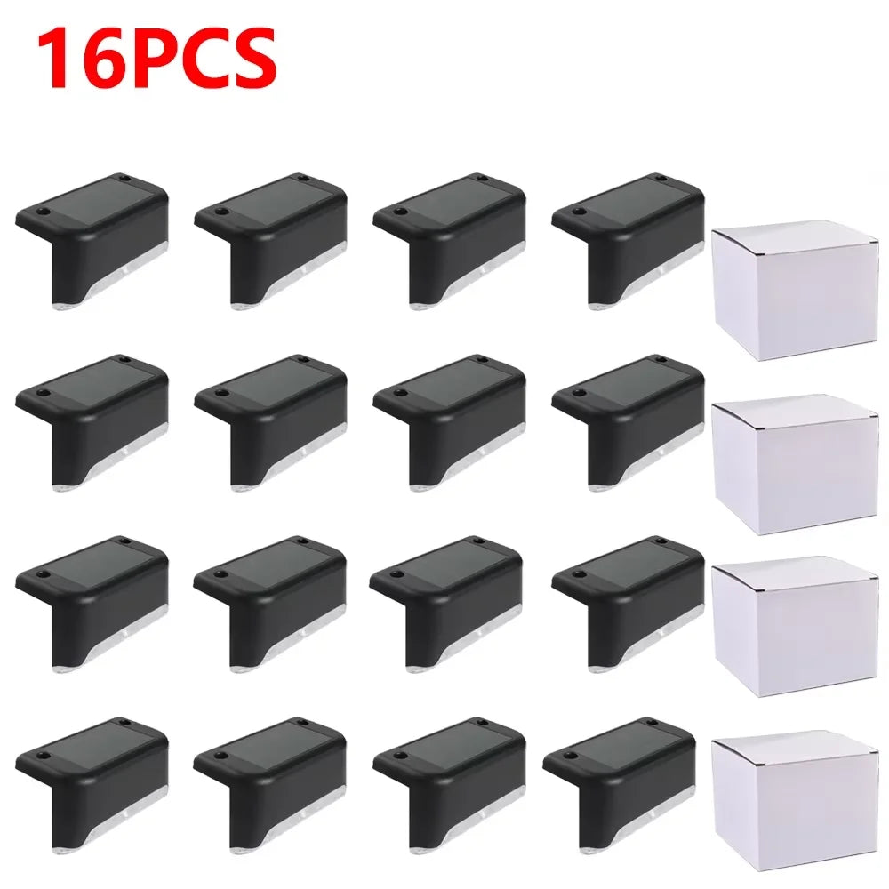 White LED Solar Step Lamp