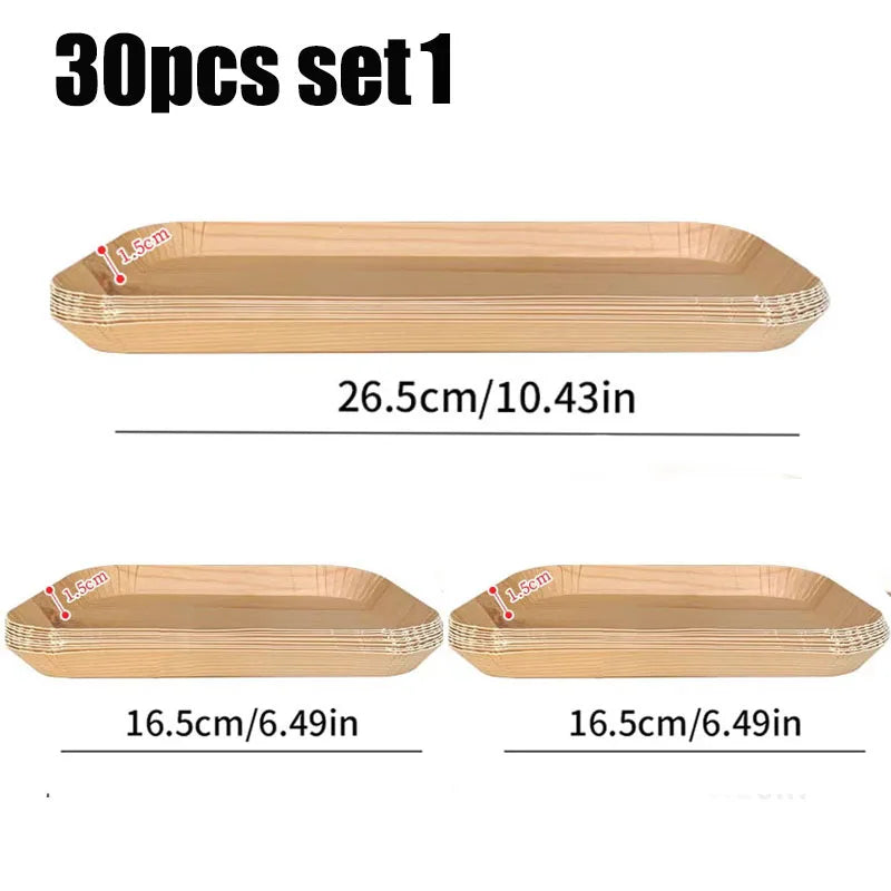 30pcs Disposable Paper Plates