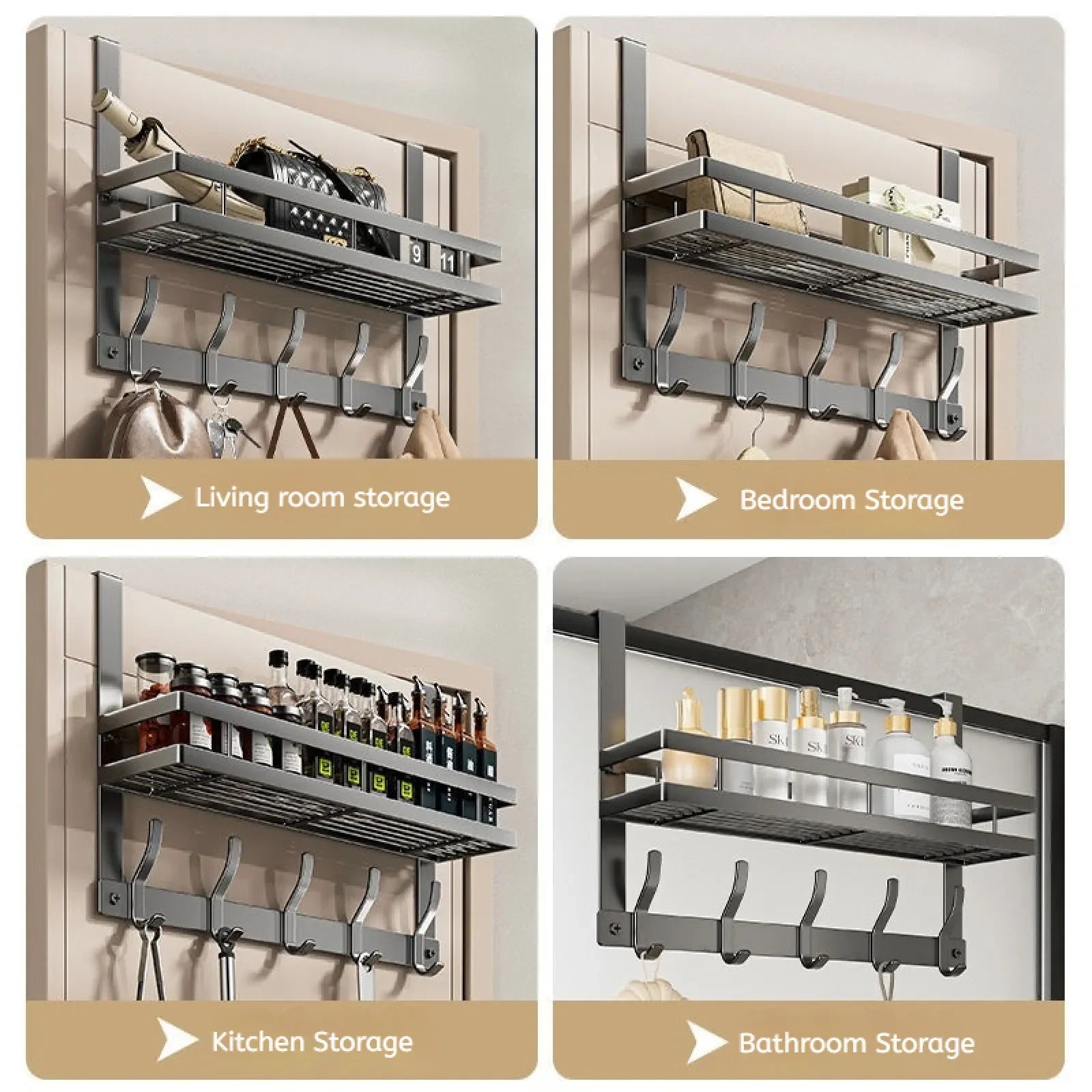 Easy-Install Over-The-Door Storage