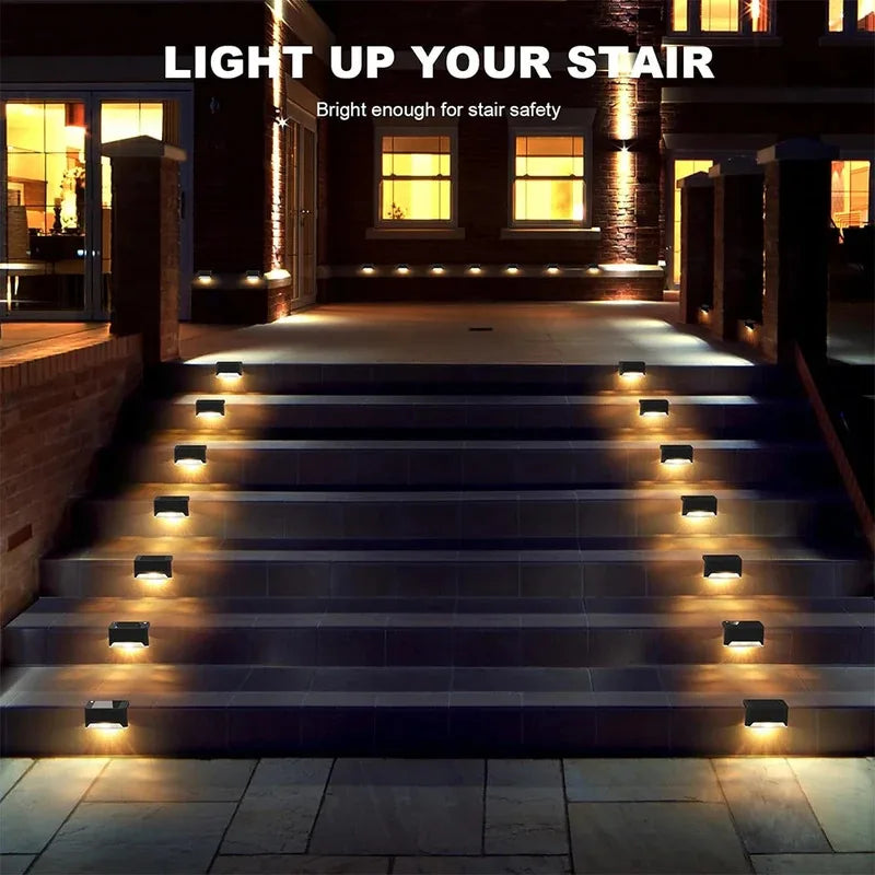 White LED Solar Step Lamp