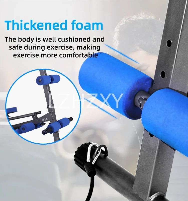 Rowing machine foldable sit-up