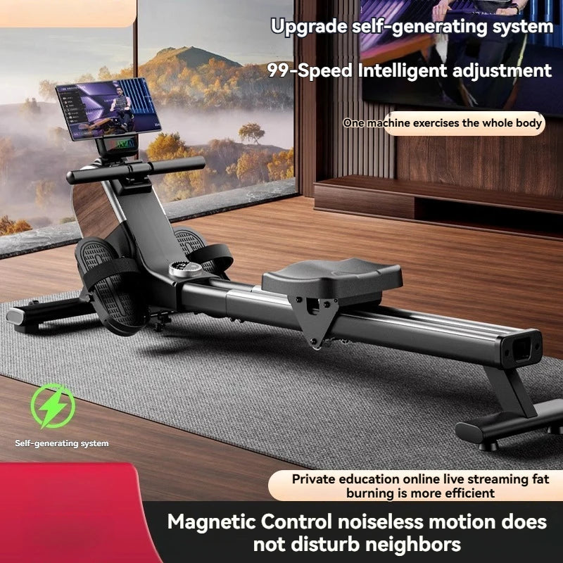 Magnetic-controlled silent rowing