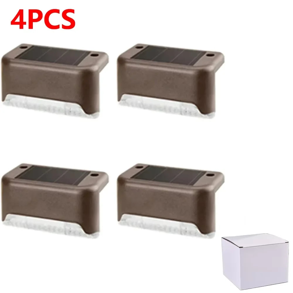 White LED Solar Step Lamp