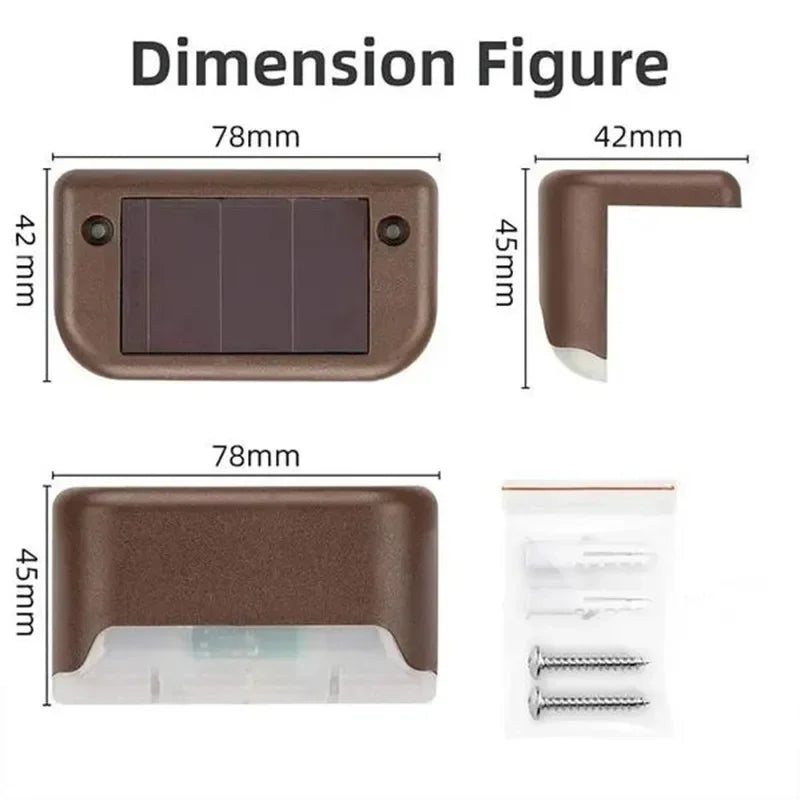 White LED Solar Step Lamp