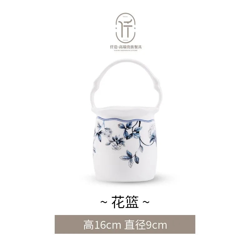 Blue Peacock Bone China