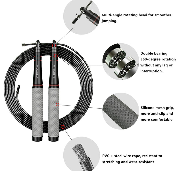 Speed jump rope, heavy-duty