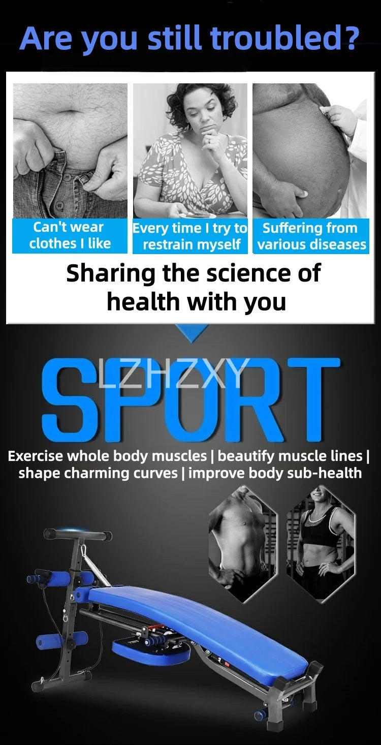 Rowing machine foldable sit-up