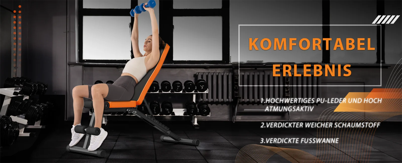 Weight Bench Foldable Adjustable