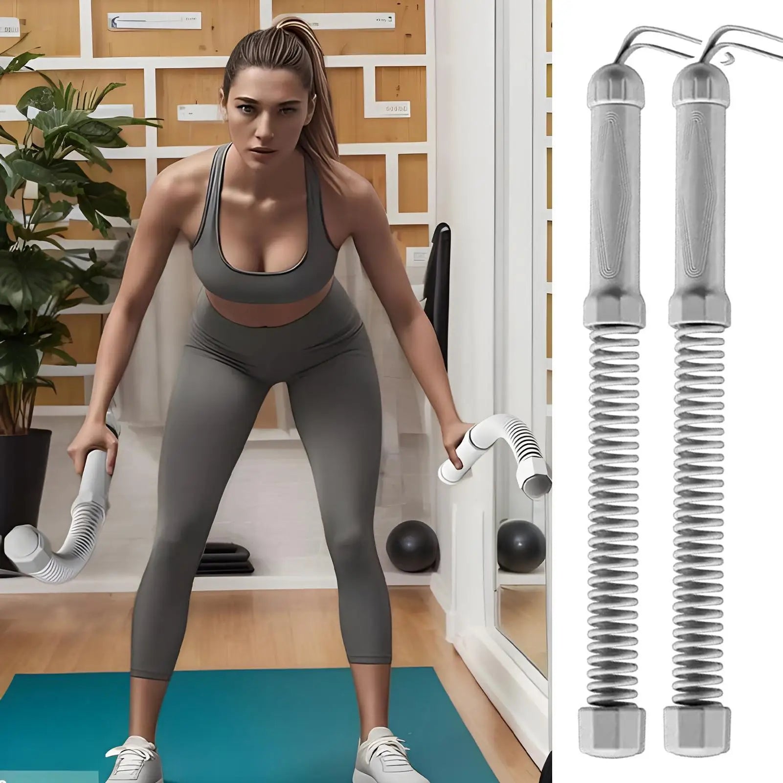 2Pcs Cordless Battle Ropes Heavy Duty
