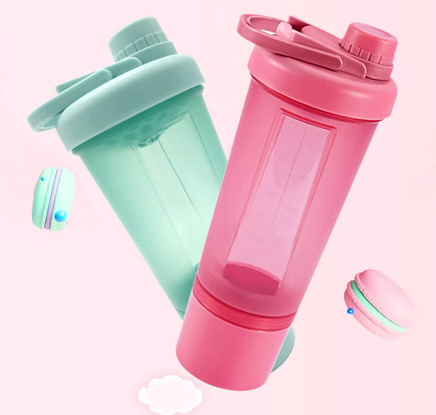 Woman Sport Whey Protein Shaker Bottle Water Bottle Girl BPA Free Leak Proof Gym Fitness Training Sport Nutrition Bottle