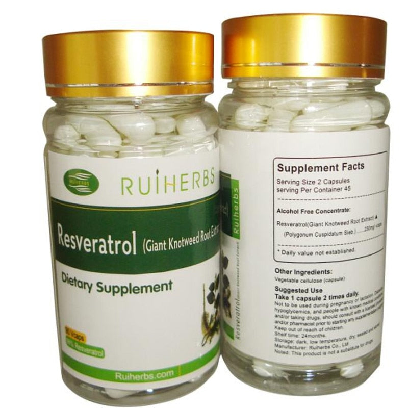 3Bottles/ 270Counts,High Potency RESVERATROL Capsule Anti Aging Antioxidant,free shipping